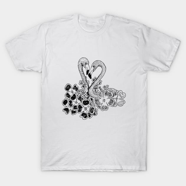 Flamingo lovers T-Shirt by nuruveyik